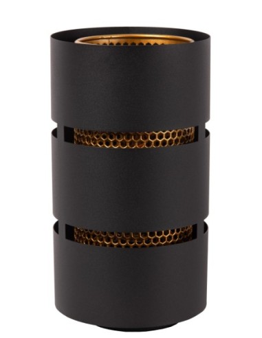 Lucide - Rosas - Lampe de table Led Diam. 16 cm E27 40W  Noir  et Or mat