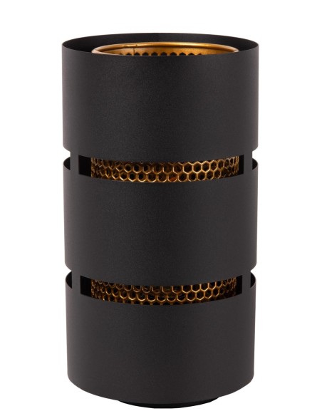 Lucide - Rosas - Lampe de table Led Diam. 16 cm E27 40W  Noir  et Or mat