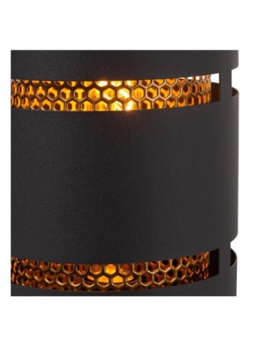 Lucide ROSAS Lampe de table Diam. 16 cm 1xE27 Noir | Deko Light