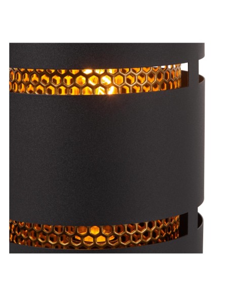 Lucide ROSAS Lampe de table Diam. 16 cm 1xE27 Noir | Deko Light