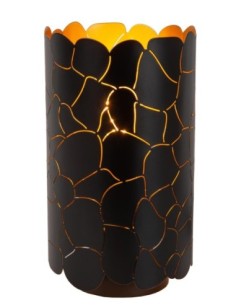 Lucide ALMELO Lampe de table Diam. 15 cm 1xE27 Noir | Deko Light