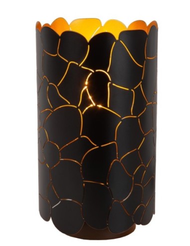 Lucide ALMELO Lampe de table Diam. 15 cm 1xE27 Noir | Deko Light