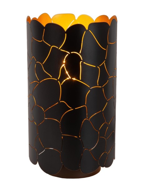 Lucide ALMELO Lampe de table Diam. 15 cm 1xE27 Noir | Deko Light