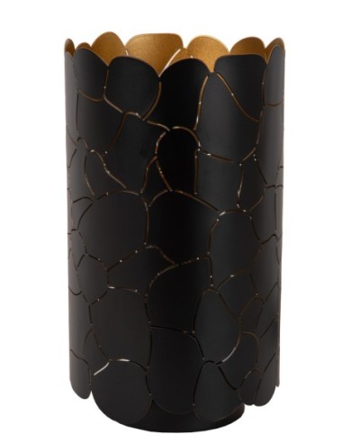 Lucide ALMELO Lampe de table Diam. 15 cm 1xE27 Noir | Deko Light