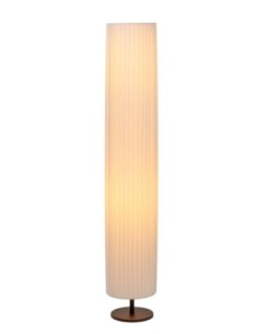 Lampadaire  abat-jour soie plissée diam. 20 cm - 2xE27 - Lucide - Fold