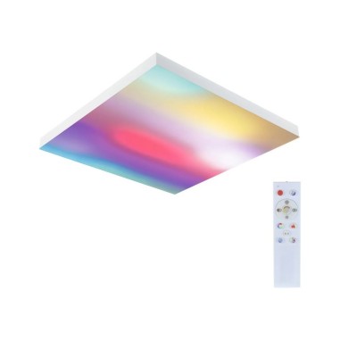 Plafonnier/applique Led  RGB Velora Rainbow 45x45 blanc - Paulmann 