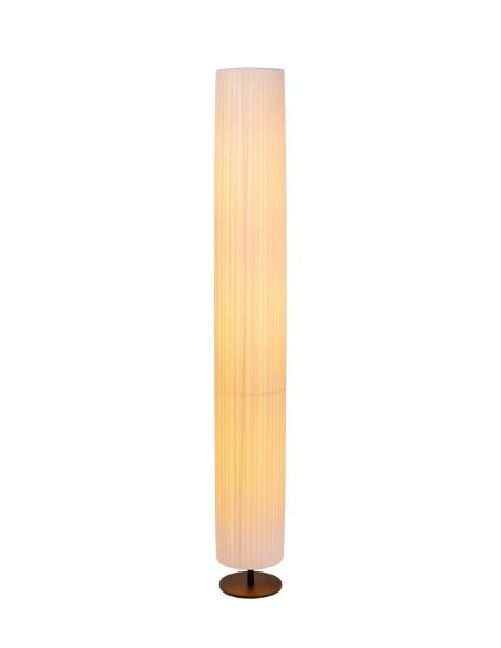 Lampadaire  abat-jour soie plissée diam. 20 cm - 3xE27 - Lucide - Fold