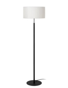 Lampadaire métal noir abat-jour satin plissé - E27 - Lucide  - Fold 2