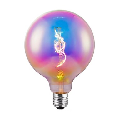 Ampoule Led décorative filament E27 125 4 W Rainbow Globe - Sampa Helios Leluminaireled.com