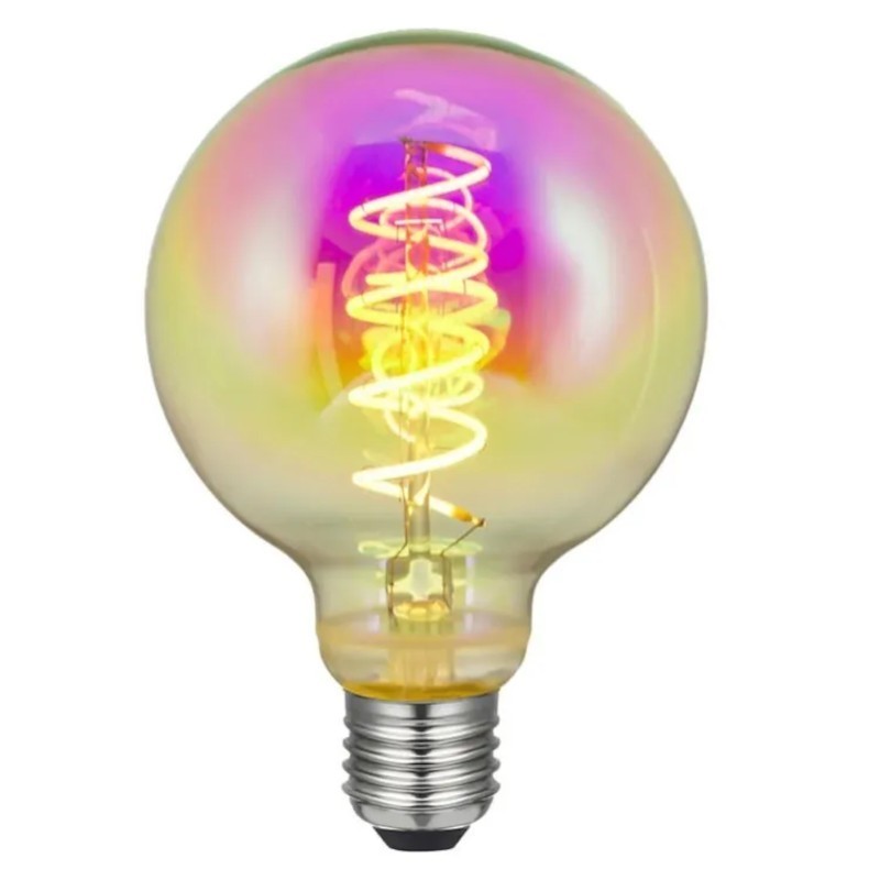 Ampoule Led décorative filament E27 95 4 W Rainbow Globe - Sampa Helios