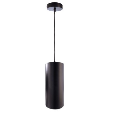 Suspension cylindrique métal noir Barrel - Deko Light Leluminaireled.com