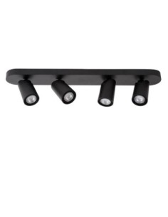 Spot plafond LED Dim to warm GU10 4x5W 2200K/3000K Noir- Lucide XYRUS 2