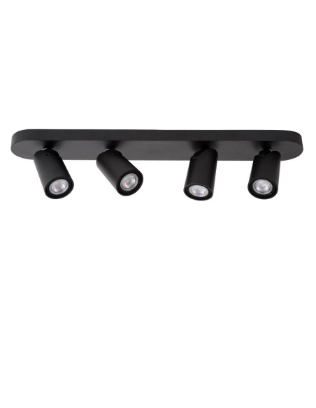 Spot plafond LED Dim to warm GU10 4x5W 2200K/3000K Noir- Lucide XYRUS