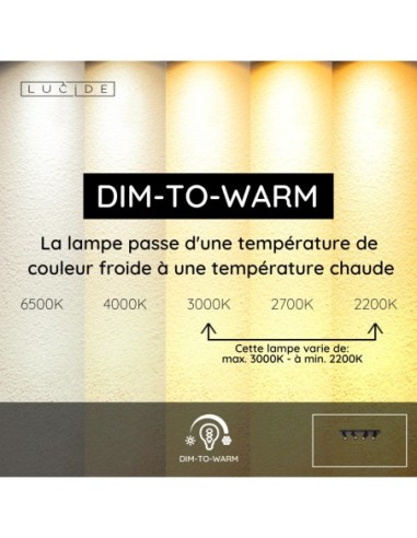 Spot plafond LED Dim to warm GU10 4x5W 2200K/3000K Noir- Lucide XYRUS