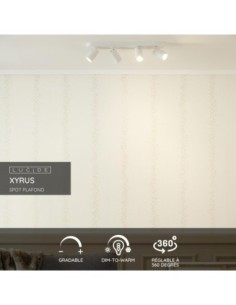 Spot plafond Led Dim to warm  4x5W 2200K/3000K blanc - Lucide -  Xyrus 2