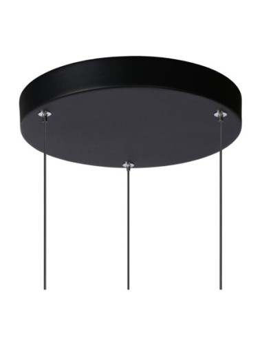 Suspension Led Diam. 26 cm 3x7W 733LM 2700K Noir - Lucide - Tubule