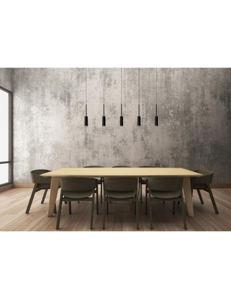 Suspension LED 5x7W 2700K, 500 LM, IP20, 230 V,Noir - Lucide - Tubule