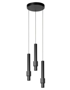 Suspension Led Diam. 28 cm Dimmable 3x4W 2700K Noir - Lucide - Margary 2
