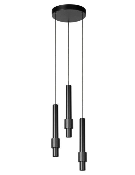 Suspension Led Diam. 28 cm Dimmable 3x4W 2700K Noir - Lucide - Margary