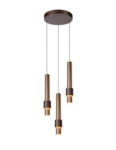 Suspension Led Diam. 28 cm Dimmable 3x4W 2700K café - Lucide - Margary