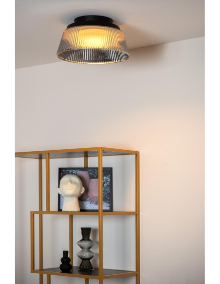 Lucide VIXI Plafonnier Diam. 35 cm LED Dim. 1x17,6W 2900K Fume | Deko Light