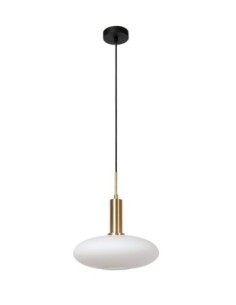 Suspension Led métal or mat verre opalin ronde E27 - Lucide - Singala 2