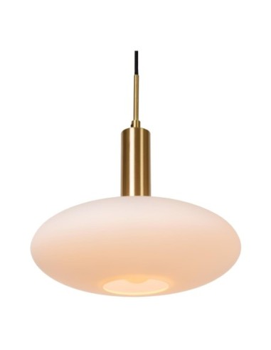 Singala  de Lucide - Suspension Led 3xE27  abat-jour en verre opalin