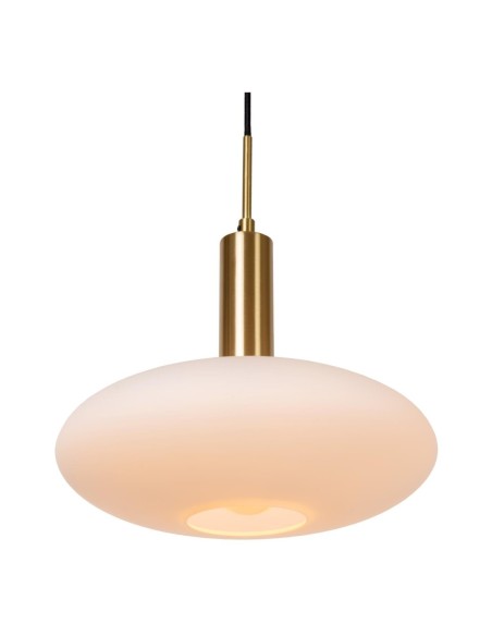Singala  de Lucide - Suspension Led 3xE27  abat-jour en verre opalin