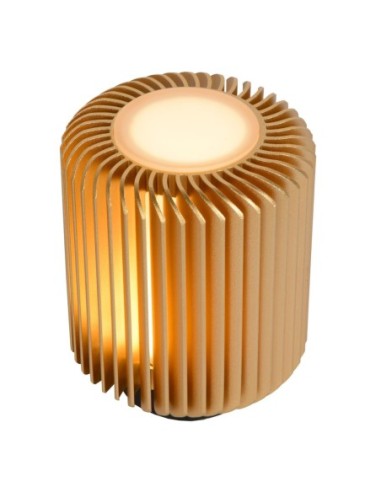 Lucide TURBIN Lampe de table Diam. 10,6 cm LED 1x5W 3000K Or Mat / Laiton | Deko Light