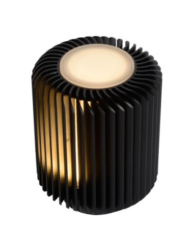 Lucide TURBIN Lampe de table Diam. 10,6 cm LED 1x5W 3000K Noir | Deko Light
