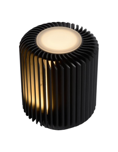 Lucide TURBIN Lampe de table Diam. 10,6 cm LED 1x5W 3000K Noir | Deko Light