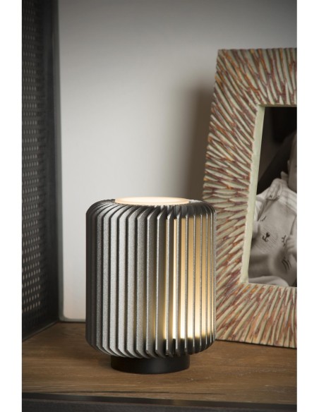 Lucide TURBIN Lampe de table Diam. 10,6 cm LED 1x5W 3000K Gris | Deko Light