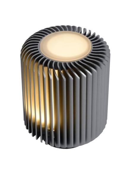 Lucide TURBIN Lampe de table Diam. 10,6 cm LED 1x5W 3000K Gris | Deko Light