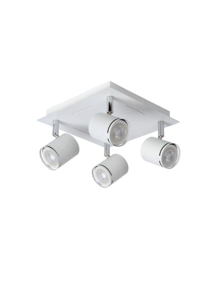 Lucide - Rilou - Plafonnier Led dimmable 4xGU10  3000K Blanc - spots orientables