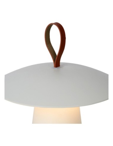 La Donna de Lucide - Lampe de table autonome étanche blanc Mat