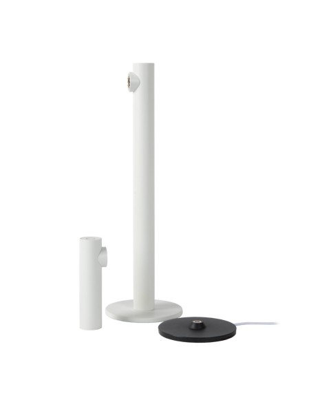 Lucide ANTRIM Lampe de table Rechargeable Int/Ext Batt/Piles LED Dim. 1x2,2W 2700K IP54 Avec station de charge sans fil Blanc |