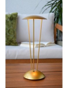 Lampe de table autonome + station de charge Or Mat - Lucide - Renee 2