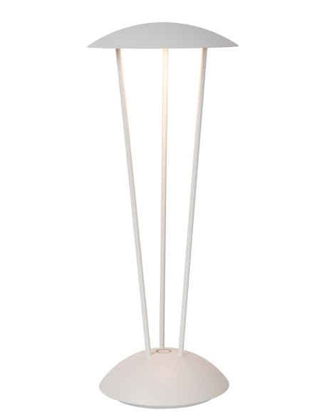 Lampe de table autonome + station de charge Blanc Mat - Lucide - Renee