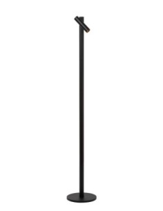 Lucide ANTRIM Lampadaire/lampe de lecture Rechargeable Int/Ext Batt/Piles 1x2,2W 2700K IP54 + station de charge sans fil Noir |