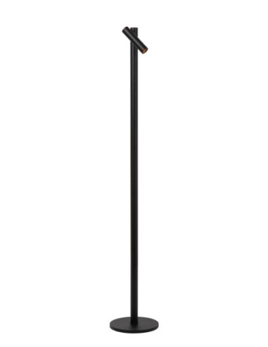 Lucide ANTRIM Lampadaire/lampe de lecture Rechargeable Int/Ext Batt/Piles 1x2,2W 2700K IP54 + station de charge sans fil Noir |