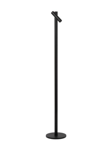 Lucide ANTRIM Lampadaire/lampe de lecture Rechargeable Int/Ext Batt/Piles 1x2,2W 2700K IP54 + station de charge sans fil Noir |