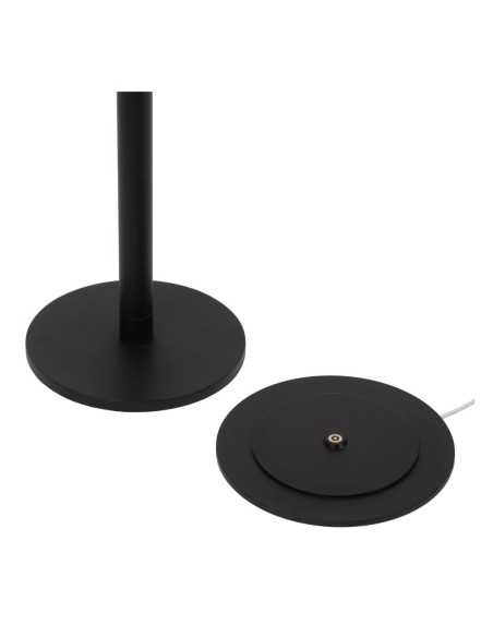 Lucide ANTRIM Lampadaire/lampe de lecture Rechargeable Int/Ext Batt/Piles 1x2,2W 2700K IP54 + station de charge sans fil Noir |