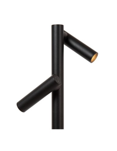 Lucide ANTRIM Lampadaire/lampe de lecture Rechargeable Int/Ext Batt/Piles 2x2,2W 2700K IP54 + station de charge sans fil Noir |