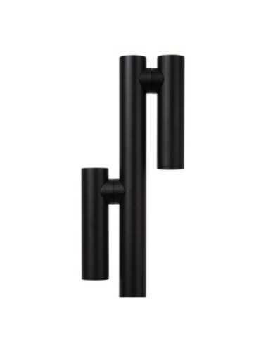 Lucide ANTRIM Lampadaire/lampe de lecture Rechargeable Int/Ext Batt/Piles 2x2,2W 2700K IP54 + station de charge sans fil Noir |