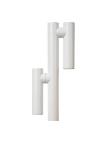 Lucide ANTRIM Lampadaire/lampe de lecture Rechargeable Int/Ext Batt/Piles 2x2,2W 2700K IP54 + station de charge sans fil Blanc |