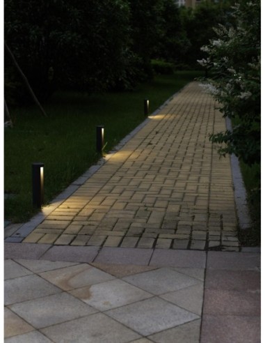 Combo de Lucide - Potelet Led 200 lm 3000K IP54 aluminium noir 25 cm