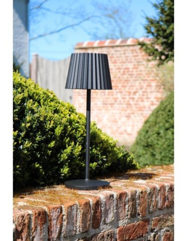 Justine  de Lucide - Lampe de table autonome étanche noir Mat - IP54