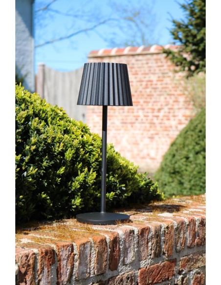 Justine  de Lucide - Lampe de table autonome étanche noir Mat - IP54