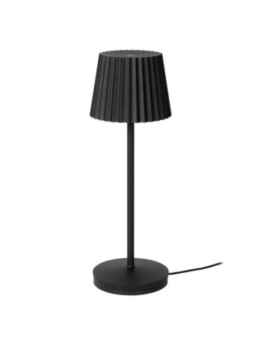 Lucide - Justine - Lampe de table autonome étanche noir Mat