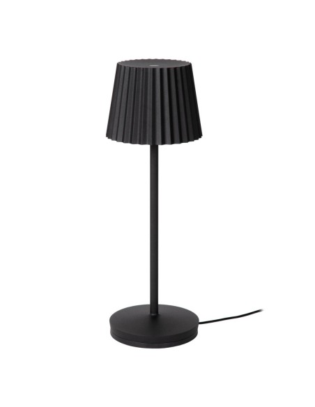 Lucide - Justine - Lampe de table autonome étanche noir Mat